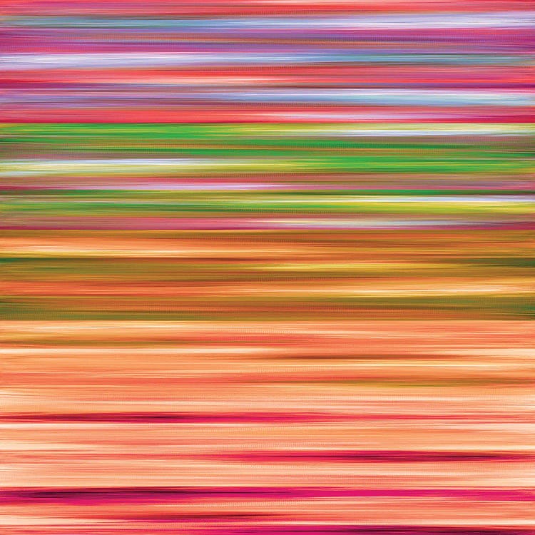 Rainbow Flow 4, Colorful Ombre Stripes Abstract