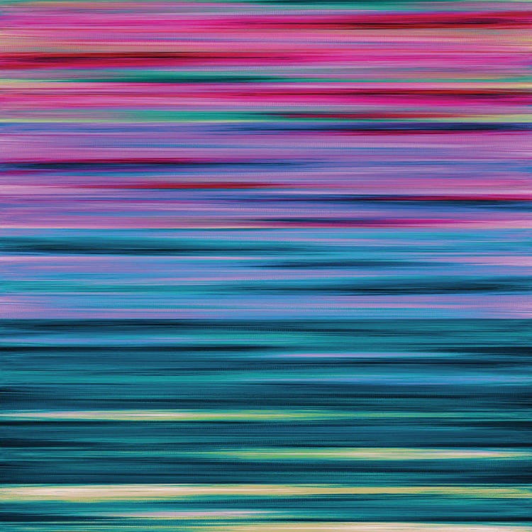 Rainbow Flow 6, Colorful Ombre Stripes Abstract