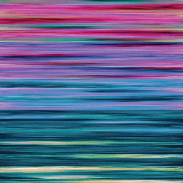 Rainbow Flow 6, Colorful Ombre Stripes Abstract