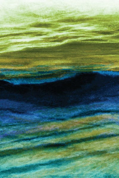 Reflections 4 Inverted, Colorful Ocean Waves Abstract by Julia Di Sano art print