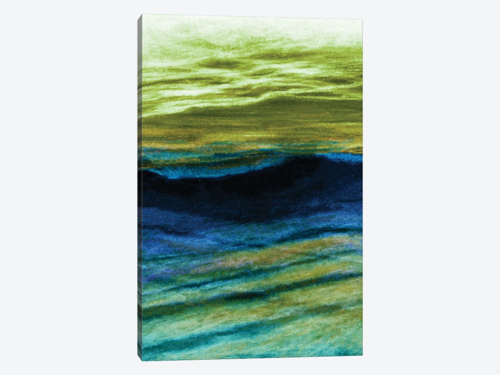 Reflections 4 Inverted, Colorful Ocean Waves Abstract by Julia Di Sano 1-piece Canvas Print