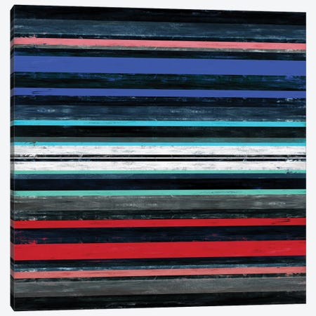 Color In Motion 1 Inverted, Bold Modern Stripes Abstract Canvas Print #JDS217} by Julia Di Sano Canvas Wall Art