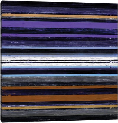 Color In Motion 2 Inverted, Bold Modern Stripes Abstract Canvas Art Print - Julia Di Sano