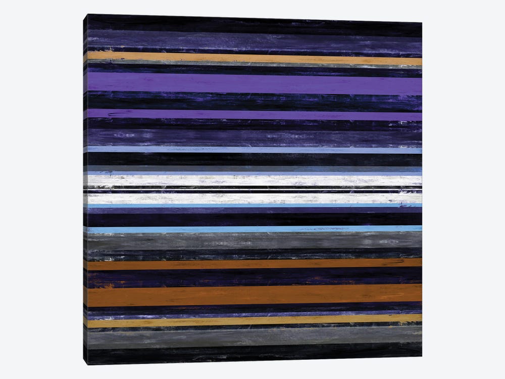 Color In Motion 2 Inverted, Bold Modern Stripes Abstract by Julia Di Sano 1-piece Canvas Print