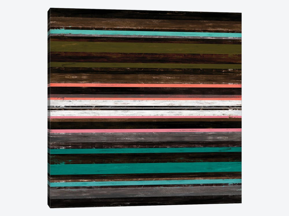 Color In Motion 3 Inverted, Bold Modern Stripes Abstract by Julia Di Sano 1-piece Canvas Wall Art