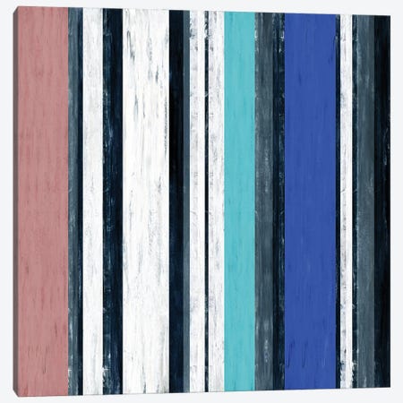 Fairweather Friends 1 Multi Inverted, Colorful Stripes Abstract Canvas Print #JDS221} by Julia Di Sano Canvas Artwork