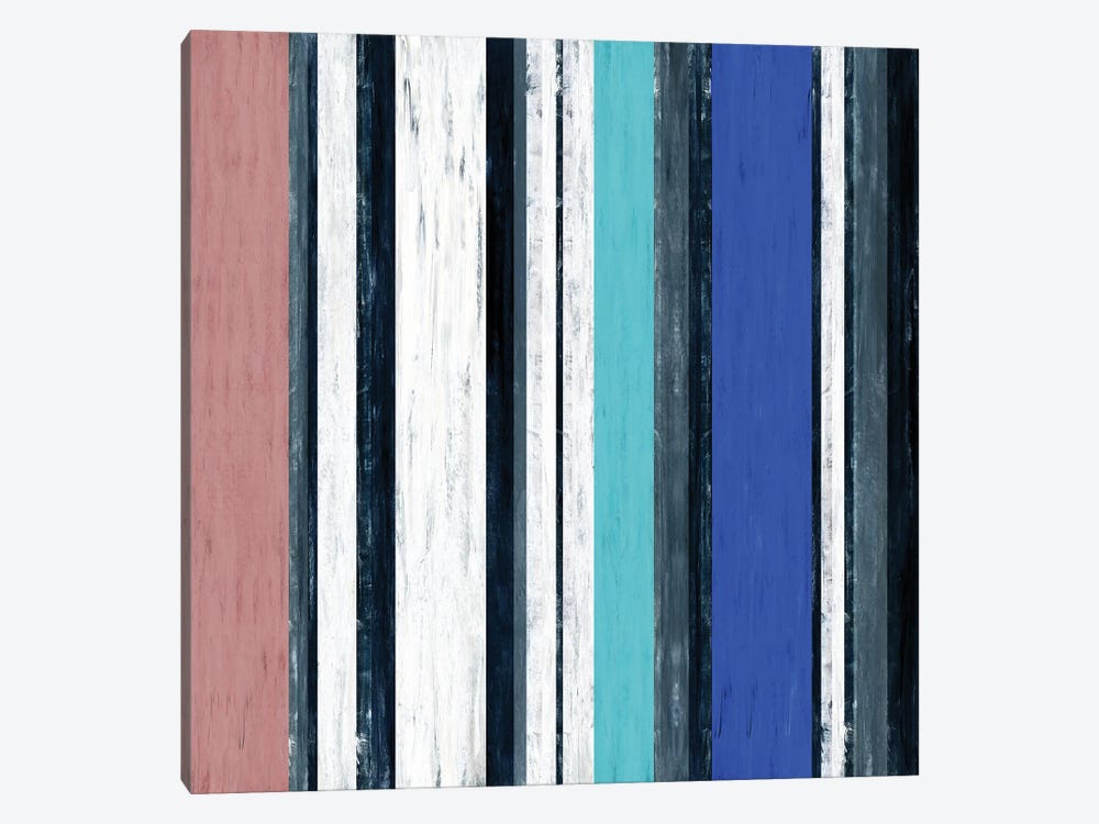 Fairweather Friends 1 Multi Inverted, Colorful Stripes Abstract by Julia Di Sano 1-piece Art Print