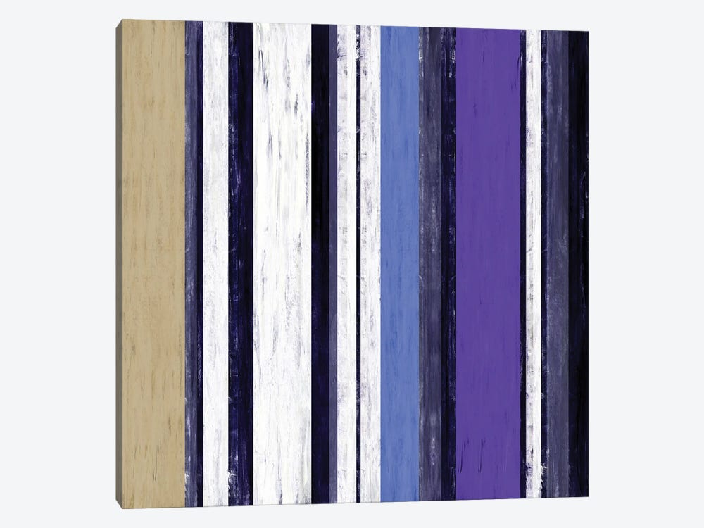 Fairweather Friends 3 Multi Inverted, Colorful Stripes Abstract by Julia Di Sano 1-piece Canvas Print