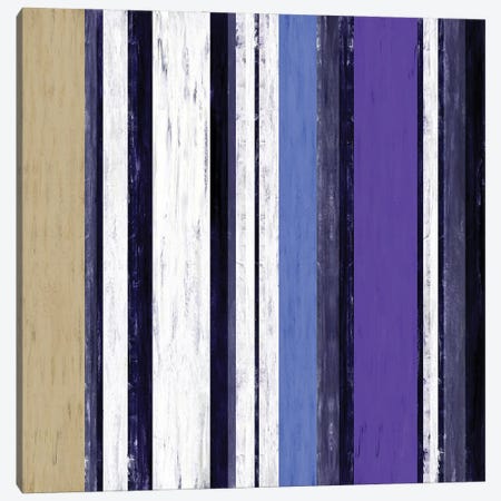 Fairweather Friends 3 Multi Inverted, Colorful Stripes Abstract Canvas Print #JDS223} by Julia Di Sano Canvas Wall Art