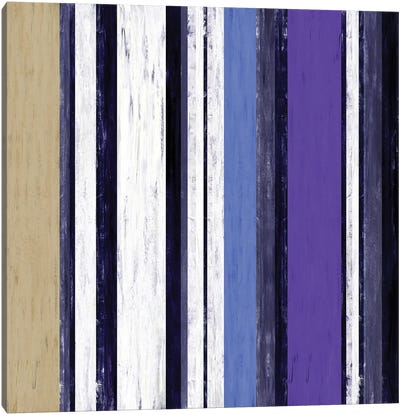 Fairweather Friends 3 Multi Inverted, Colorful Stripes Abstract Canvas Art Print - Julia Di Sano
