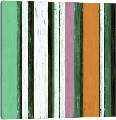 Fairweather Friends 4 Multi Inverted, Colorful Stripes Abstract Canvas Art Print - Julia Di Sano