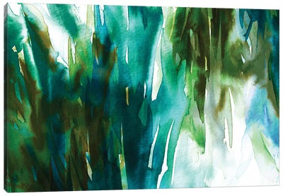 All Is Well Bold II Canvas Art Print - Teal Abstract Art
