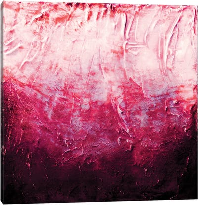 Beneath The Veil II, Magenta Pink Bold Canvas Art Print - Purple Abstract Art