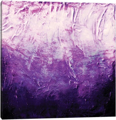 Beneath The Veil III, Amethyst Purple Bold Canvas Art Print - Purple Abstract Art