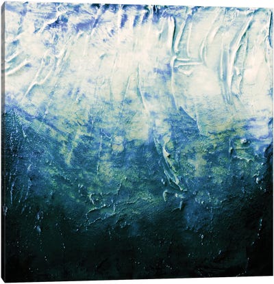 Beneath The Veil IV, Blue Bold Canvas Art Print - Julia Di Sano