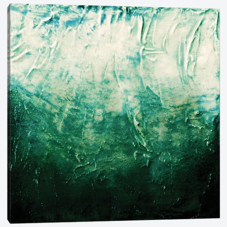 Beneath The Veil V, Dark Emerald Green Bold Canvas Print #JDS260} by Julia Di Sano Canvas Art