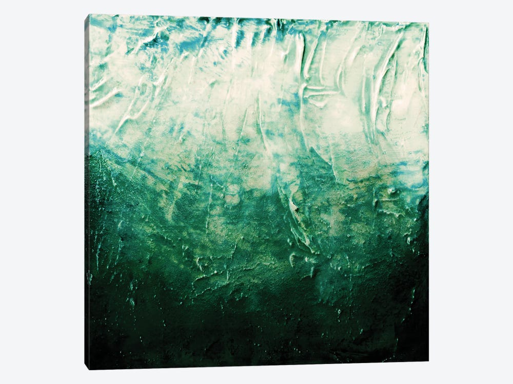 Beneath The Veil V, Dark Emerald Green Bold by Julia Di Sano 1-piece Canvas Wall Art