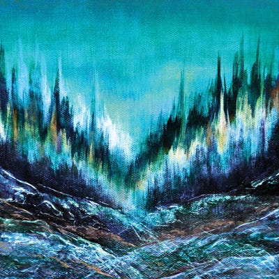 Woodland Secrets Multi IV, Bold Forest Trees Landscape by Julia Di Sano canvas print