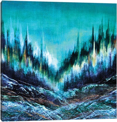 Woodland Secrets Multi IV, Bold Forest Trees Landscape Canvas Art Print - Julia Di Sano