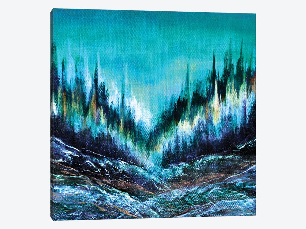 Woodland Secrets Multi IV, Bold Forest Trees Landscape by Julia Di Sano 1-piece Canvas Artwork