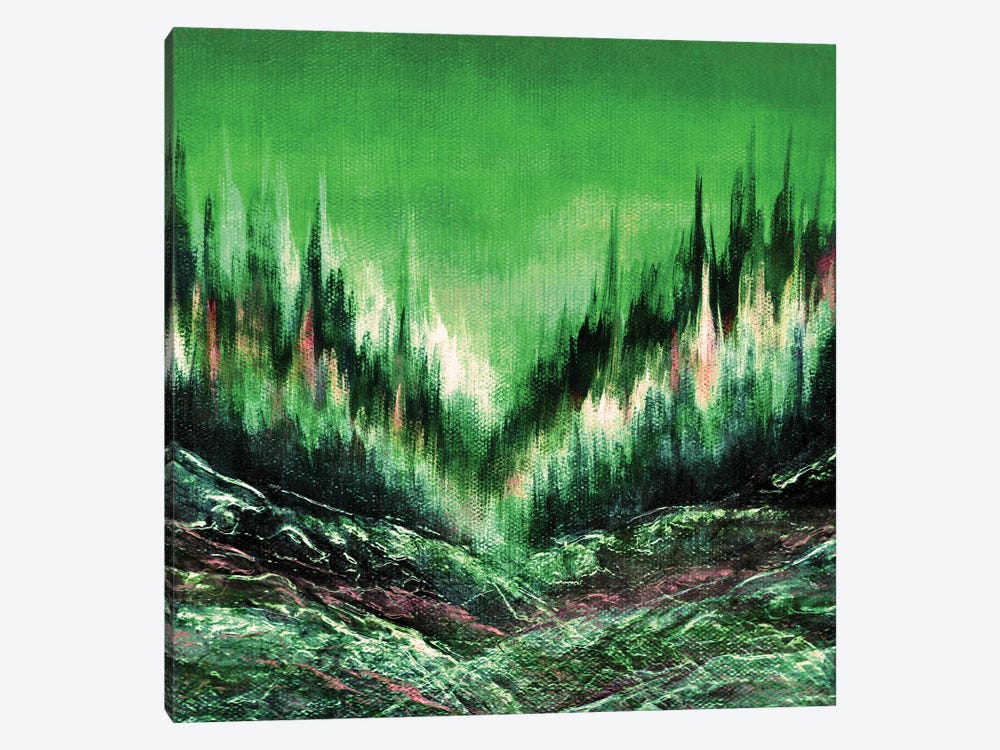 Woodland Secrets Multi V, Bold Forest Trees Landscape by Julia Di Sano 1-piece Canvas Print