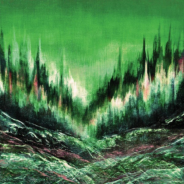 Julia Di Sano: Woodland Secrets Multi V, Bold Forest Trees Landscape by Julia Di Sano