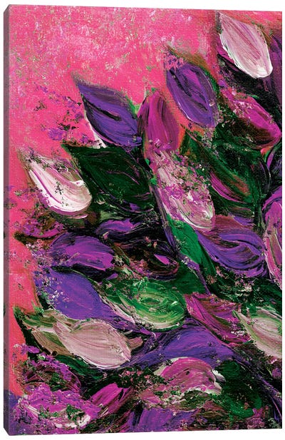 Blooming Beautiful IV Canvas Art Print - Pantone Ultra Violet 2018