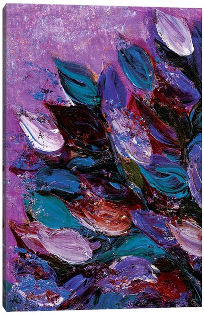 Blooming Beautiful V Canvas Art Print - Pantone Ultra Violet 2018