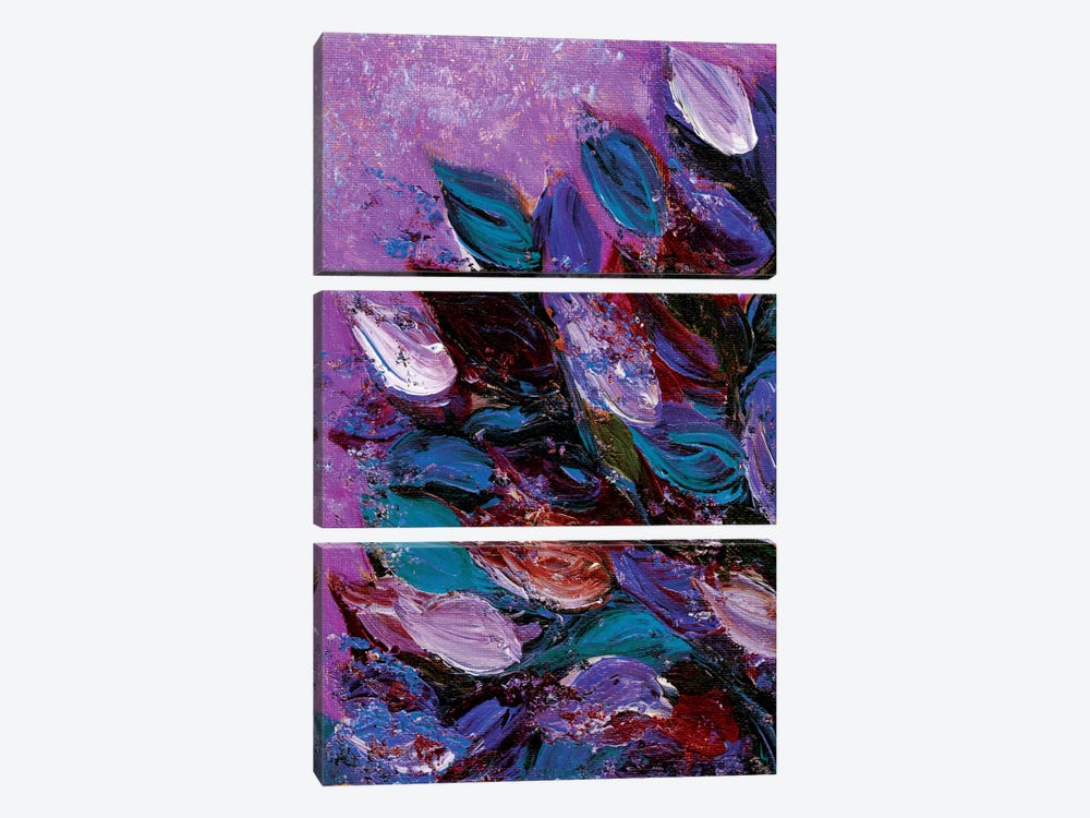 Blooming Beautiful V by Julia Di Sano 3-piece Canvas Print