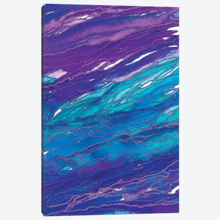 Agate Magic - Purple Aqua Canvas Print #JDS2} by Julia Di Sano Art Print