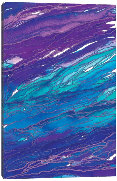 Agate Magic - Purple Aqua Canvas Art Print - Julia Di Sano