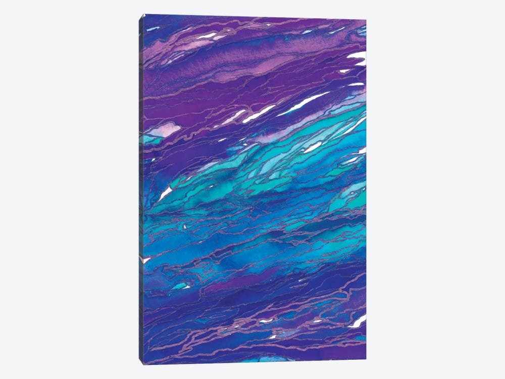 Agate Magic - Purple Aqua by Julia Di Sano 1-piece Canvas Artwork