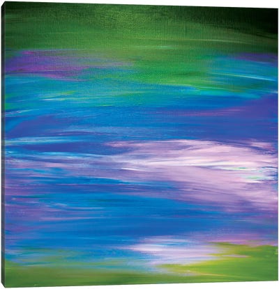 Bright Horizons III Canvas Art Print - Blue & Green Art