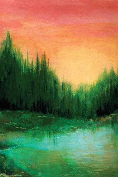Julia Di Sano: Woodland Echoes Sunset by Julia Di Sano