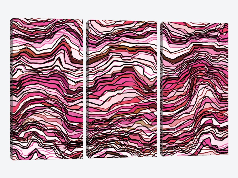 Kaleidoscope Mountains IV by Julia Di Sano 3-piece Canvas Art Print