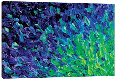 Deep Sea Drift I Canvas Art Print - 3-Piece Abstract Art