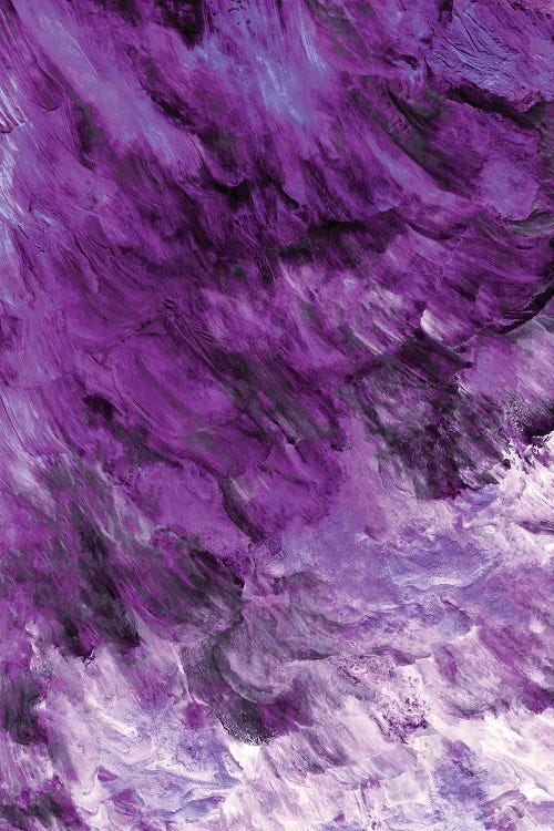 Dark Tide V Plum Purple - Abstract Waves Splash