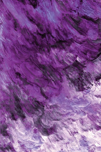 Julia Di Sano: Dark Tide V Plum Purple - Abstract Waves Splash by Julia Di Sano