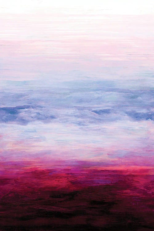 Head In The Clouds I Crimson Periwinkle - Abstract Sky Landscape