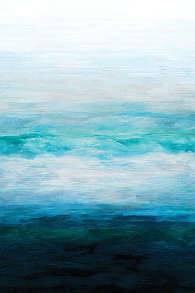 Julia Di Sano: Head In The Clouds IV Teal Blue Green - Abstract Sky Landscape by Julia Di Sano