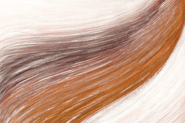 Julia Di Sano: Drift VI Rust Orange Multi - Abstract Flow Waves by Julia Di Sano