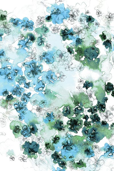 Wildflower Flow II - Abstract Watercolor Floral Botanical by Julia Di Sano art print