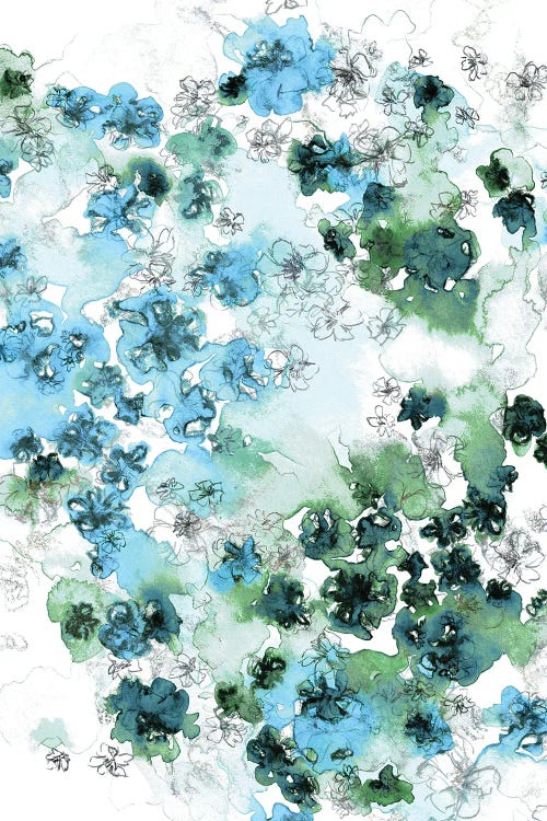Wildflower Flow II - Abstract Watercolor Floral Botanical