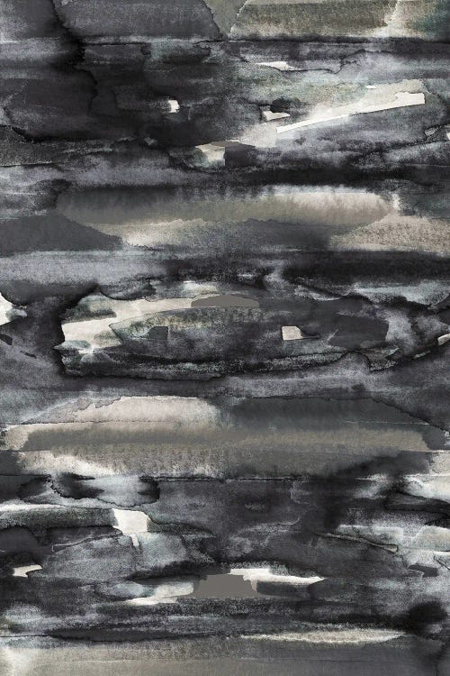 Dark Flow VII - Moody Watercolor Abstract