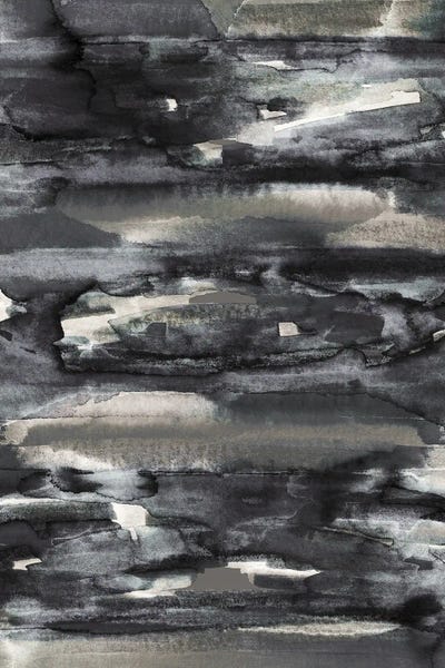 Julia Di Sano: Dark Flow VII - Moody Watercolor Abstract by Julia Di Sano
