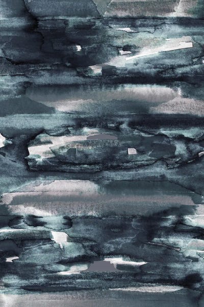 Julia Di Sano: Dark Flow X - Moody Watercolor Abstract by Julia Di Sano