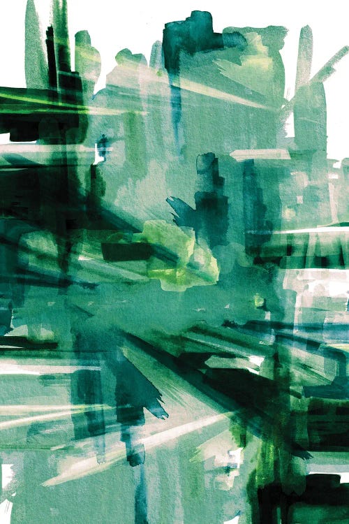 City Lights VII - Urban Abstract Watercolor Painting