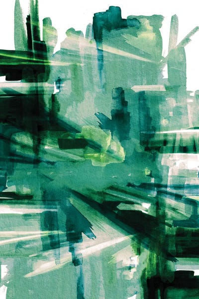 Julia Di Sano: City Lights VII - Urban Abstract Watercolor Painting by Julia Di Sano