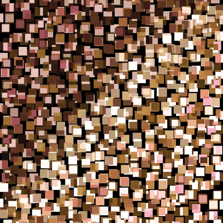 Rainbow Blocks VI - Rust Brown Blush Geometric Abstract
