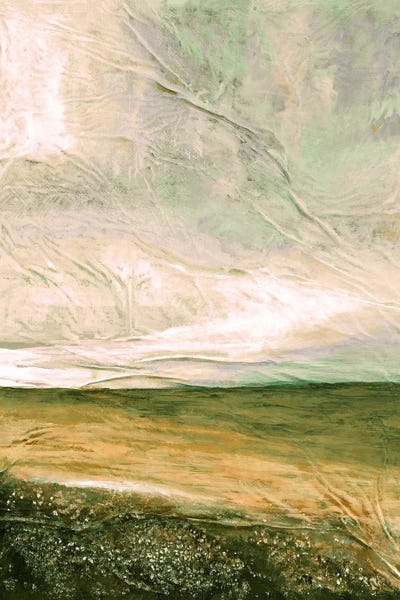 Cool Waters I Warm Green Beige by Julia Di Sano canvas print